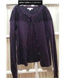 New York & Company royal purple cardigan; girls' size XS.